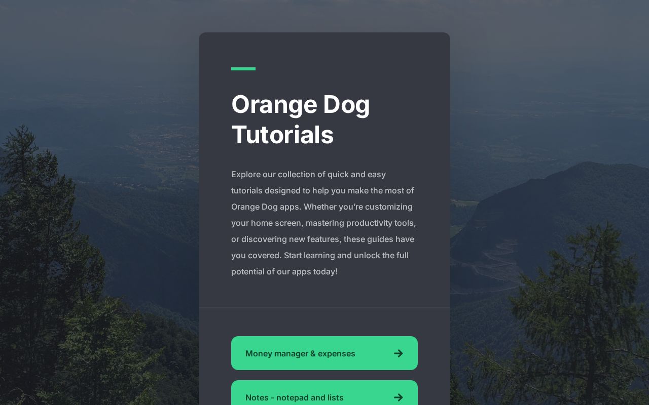 Orange dog Tutorials
